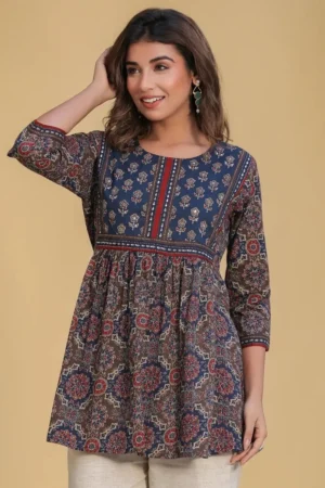 Hand-Block-Print-Pure-Cotton-Tunic-Kurti