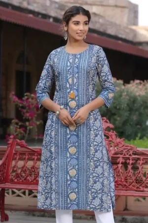 Floral Indian tunic.women's long kurta